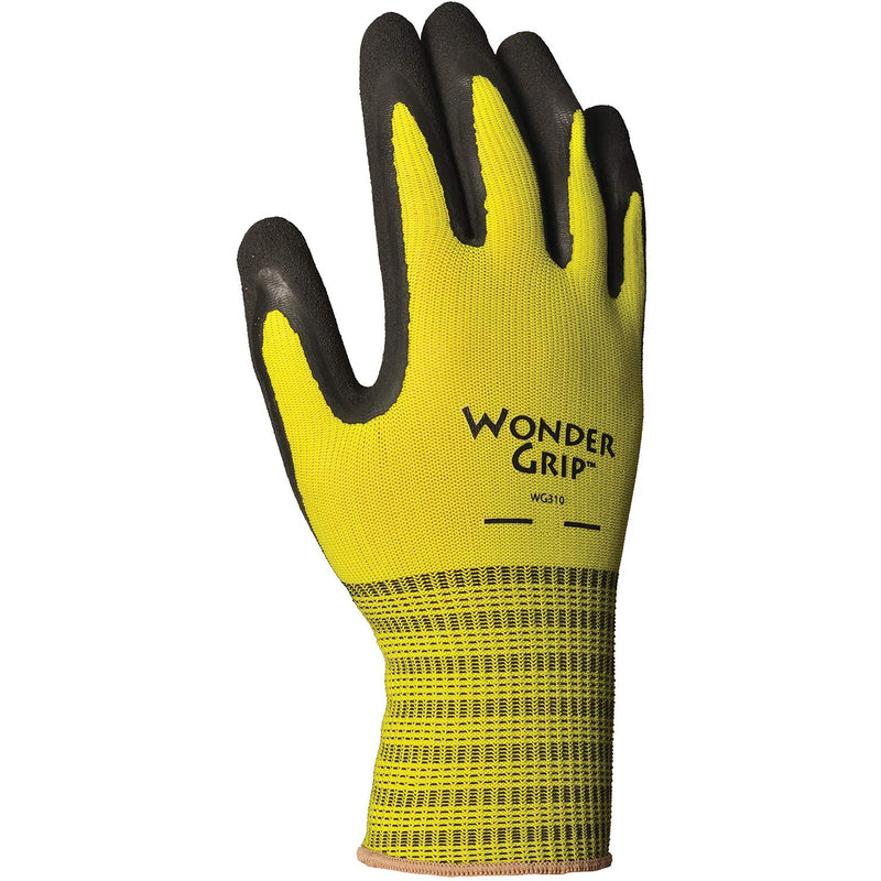 SAFETY SUPPLY CORPORATION, Bellingham Women's Palm-dipped Grip Gloves Yellow/Black M 1 pair