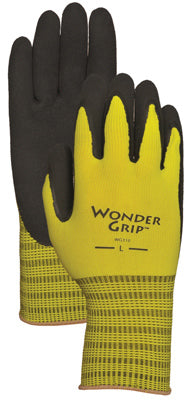 SAFETY SUPPLY CORPORATION, Bellingham Women's Palm-dipped Grip Gloves Yellow/Black M 1 pair