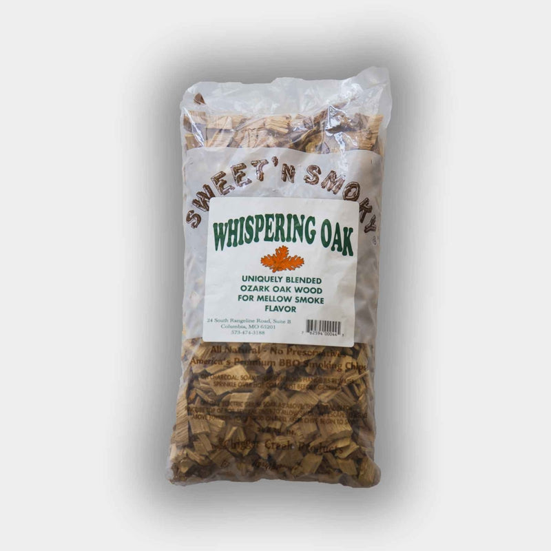 GET SMOKED LLC, Chigger Creek Sweet' N Smoky Whispering Oak Wood Smoking Chips 200 cu in