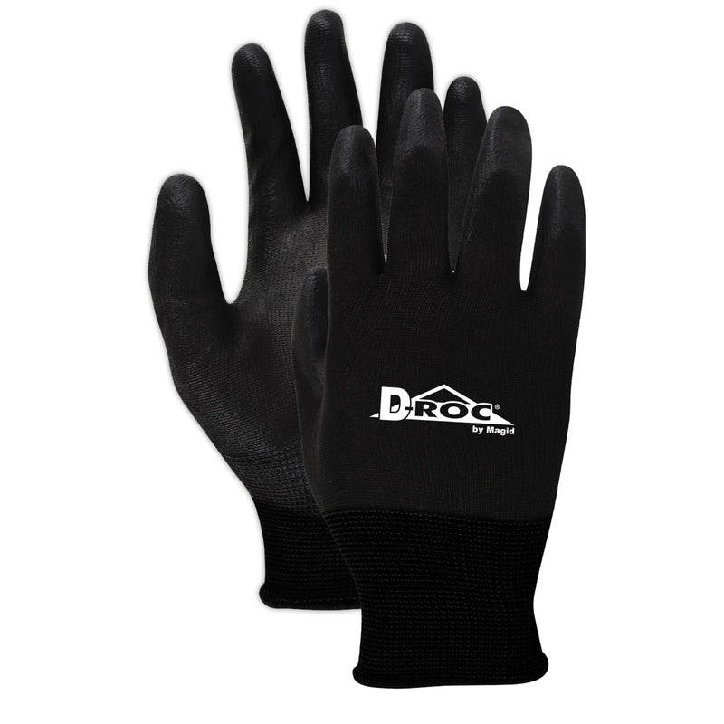 MAGID GLOVE & SAFETY MFG CO LLC, HandMaster  Men's  Indoor/Outdoor  Knit  Cut Resistant  Work Gloves  Black  M  1 pair