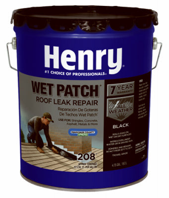 HENRY CO, Henry Smooth Black Asphalt All-Weather Roof Cement 4-3/4 gal