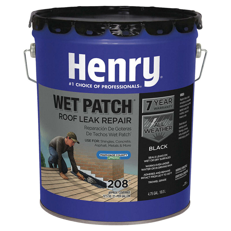 HENRY CO, Henry Smooth Black Asphalt All-Weather Roof Cement 4-3/4 gal