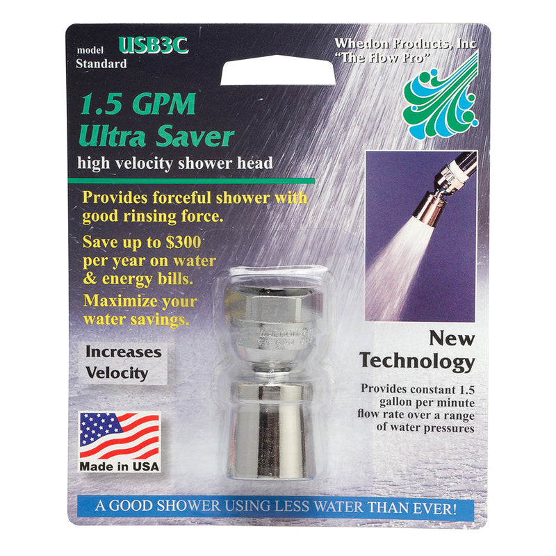 WHEDON PRODUCTS INC, Whedon Chrome Brass 1 settings Showerhead 1.5 gpm