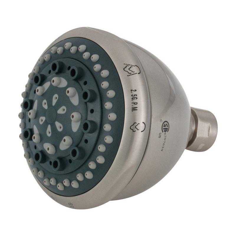 WHEDON PRODUCTS INC, Whedon Rainbo Massage Brushed Nickel 7 settings Showerhead 2.5 gpm