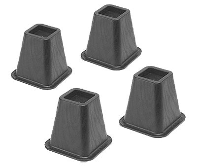 WHITMOR INC, Whitmor Plastic Bed Risers Black 6.38 in. W X 6.38 in. L 4 pk