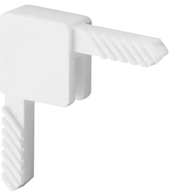 Prime Line Products, Window Sash Corner, "C", Square, White Plastic, 20-Pk.